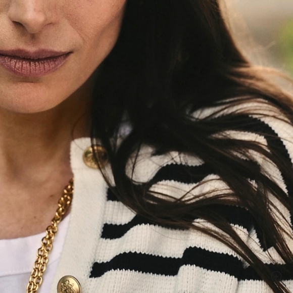 NWT J. Crew Relaxed Emelie Lady jacket In Stripe Size medium - Picture 6 of 9